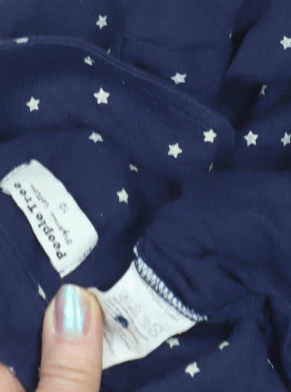 People Tree Women's Blue Star Nightshirt, Size 12