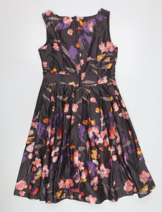 H&M Women's Multicoloured Floral A-Line Dress Size 12