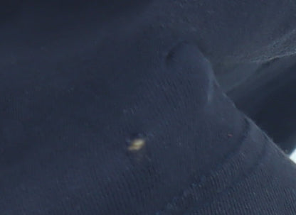 Massimo Dutti Men's Blue Cotton Long Sleeve Polo L