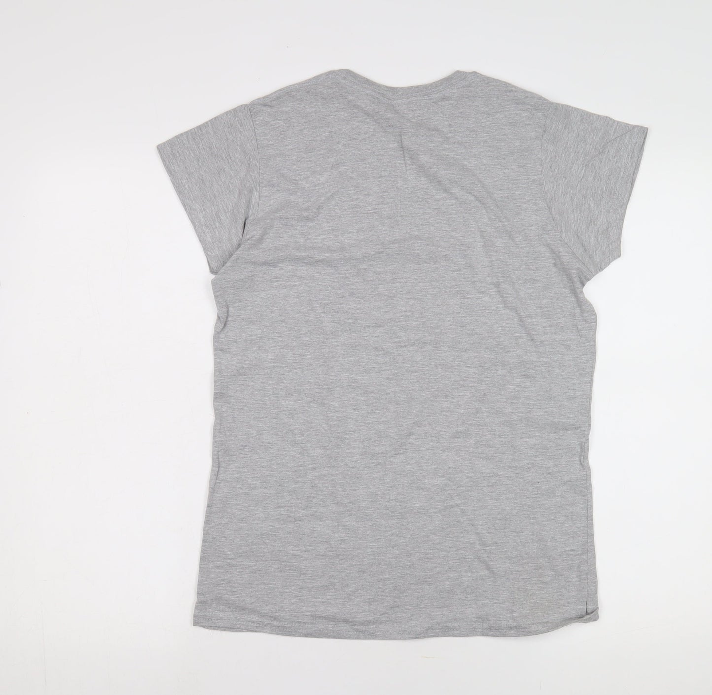 Unisex Adults UK Size L Gildan Grey Basic T-Shirt