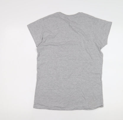 Unisex Adults UK Size L Gildan Grey Basic T-Shirt