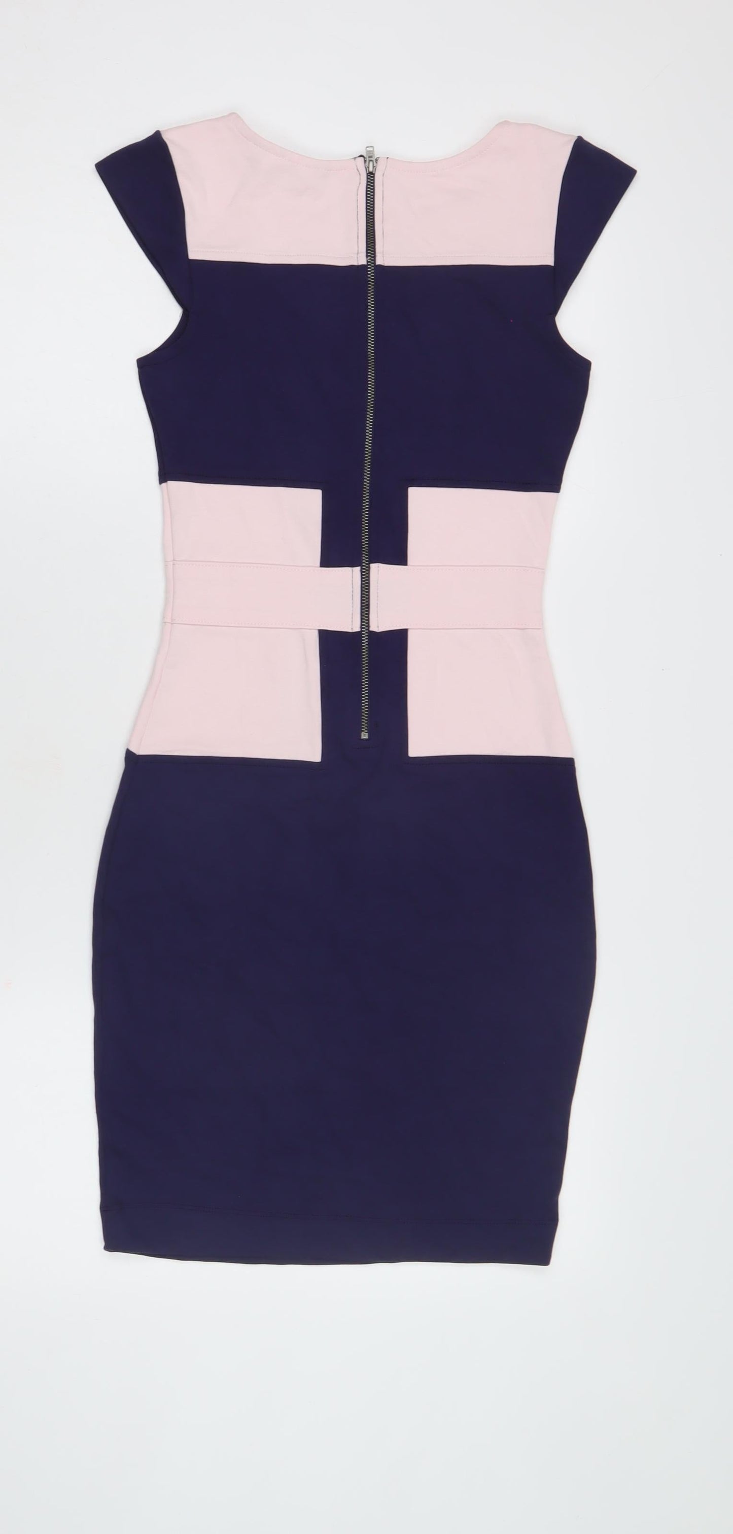 French Connection Women's Pink Blue Bodycon Knee Dress