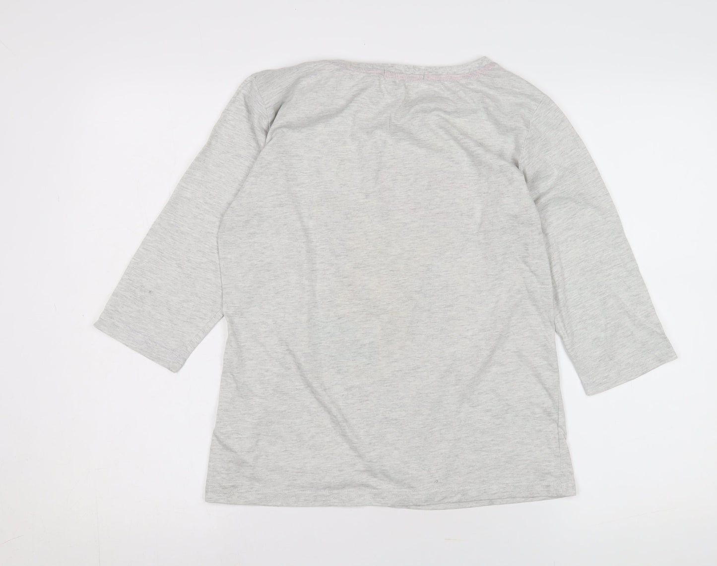 George Women's Grey Cartoon 3/4 Sleeve T-Shirt Size 12