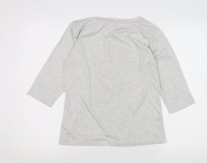 George Women's Grey Cartoon 3/4 Sleeve T-Shirt Size 12
