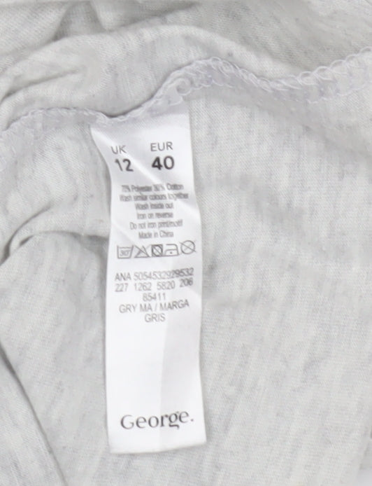 George Women's Grey Cartoon 3/4 Sleeve T-Shirt Size 12
