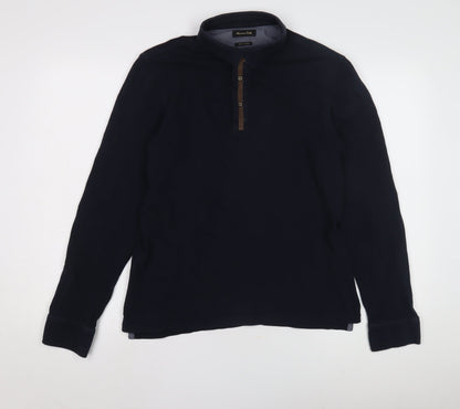 Massimo Dutti Men's Black L Polo Long Sleeve
