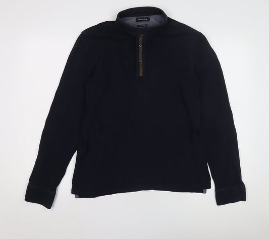 Massimo Dutti Men's Black L Polo Long Sleeve