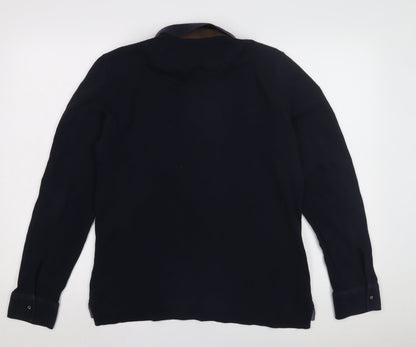 Massimo Dutti Men's Black L Polo Long Sleeve