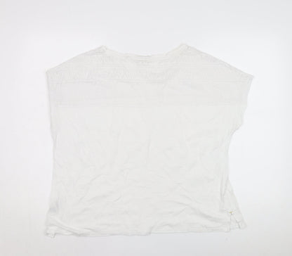 Womens UK Size 18 White Stuff White Basic T-Shirt