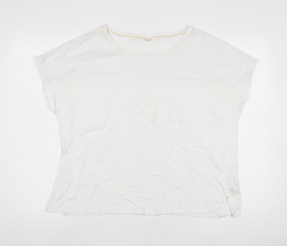Womens UK Size 18 White Stuff White Basic T-Shirt
