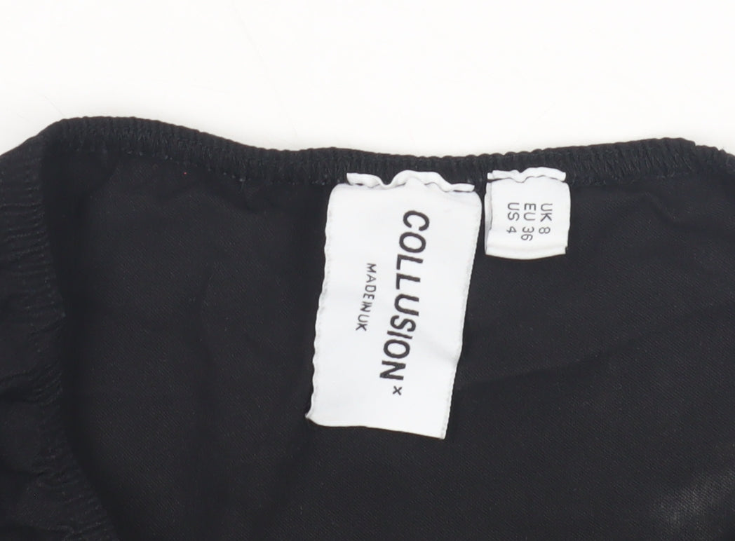 Collusion Women's Black Strapless Dress, Size 8