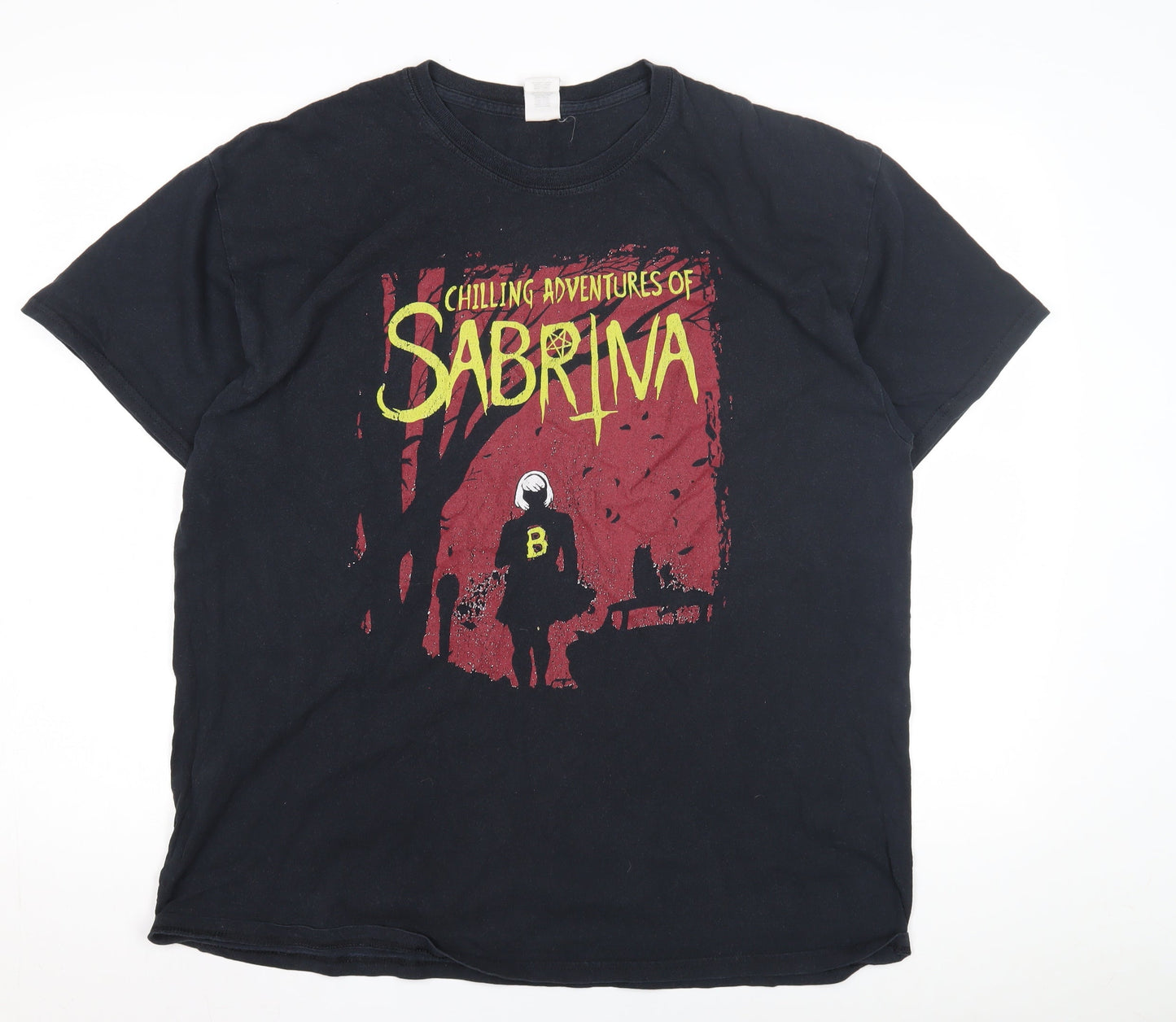 Unisex Adults UK Size XL Gildan Black Basic T-Shirt