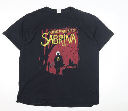 Unisex Adults UK Size XL Gildan Black Basic T-Shirt