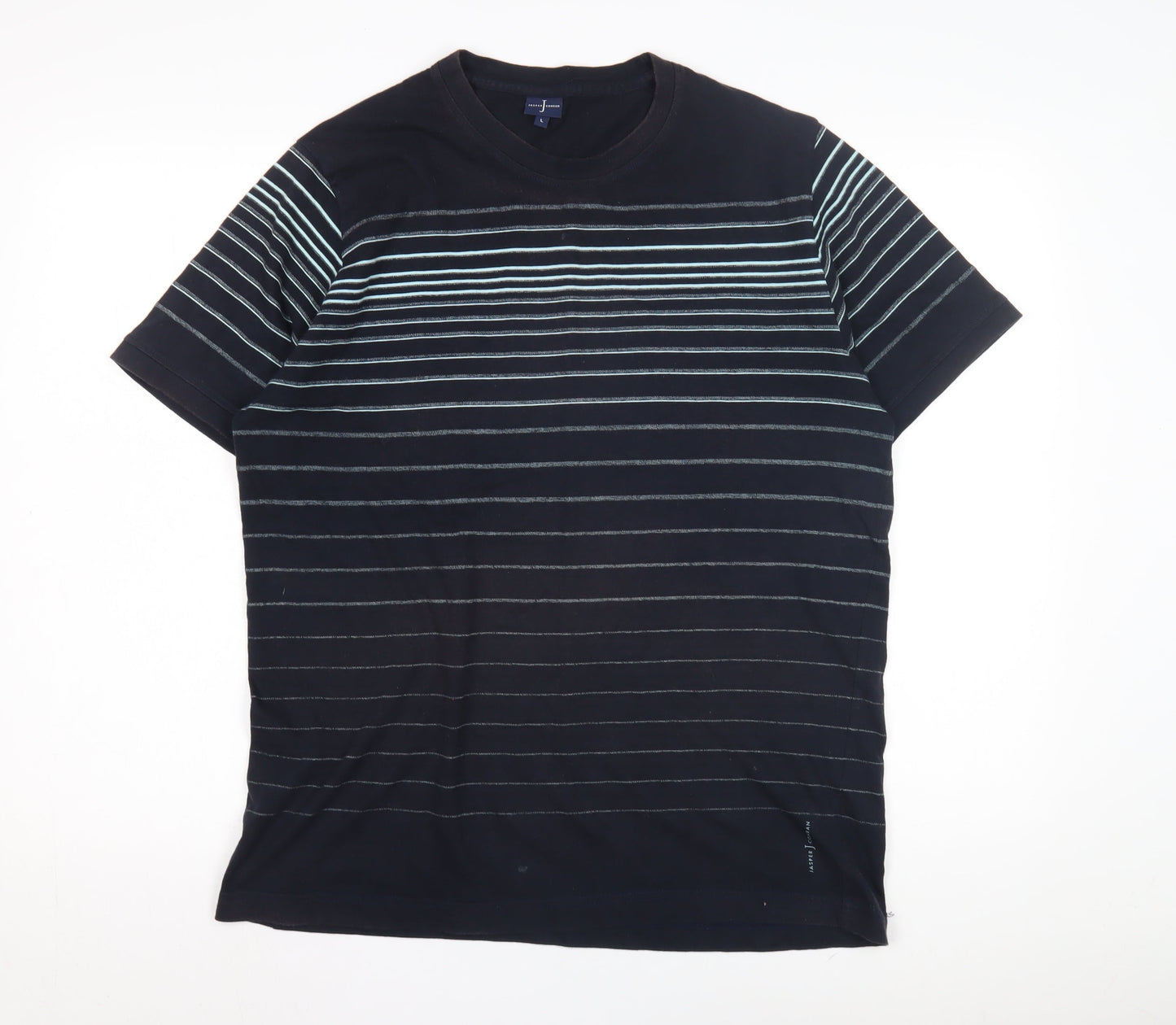 Jasper Conran Men's Black Striped T-Shirt L