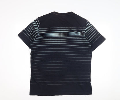 Jasper Conran Men's Black Striped T-Shirt L