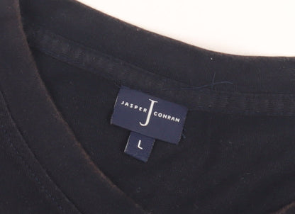 Jasper Conran Men's Black Striped T-Shirt L