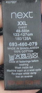 Next Men's Black 2XL Full Zip Knit Jumper