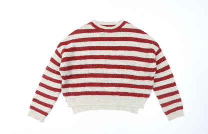 Womens UK Size M Zara Red Pullover Jumper