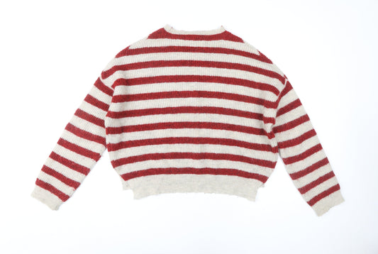 Womens UK Size M Zara Red Pullover Jumper