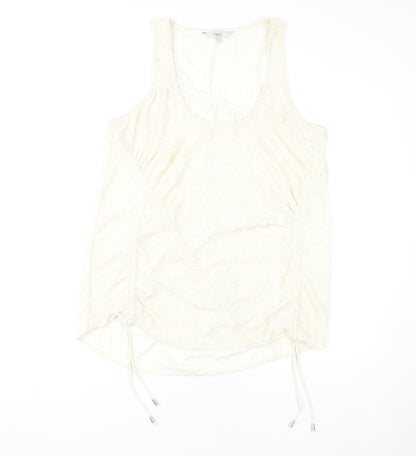 Womens UK Size 12 NEXT Ivory Basic Tank