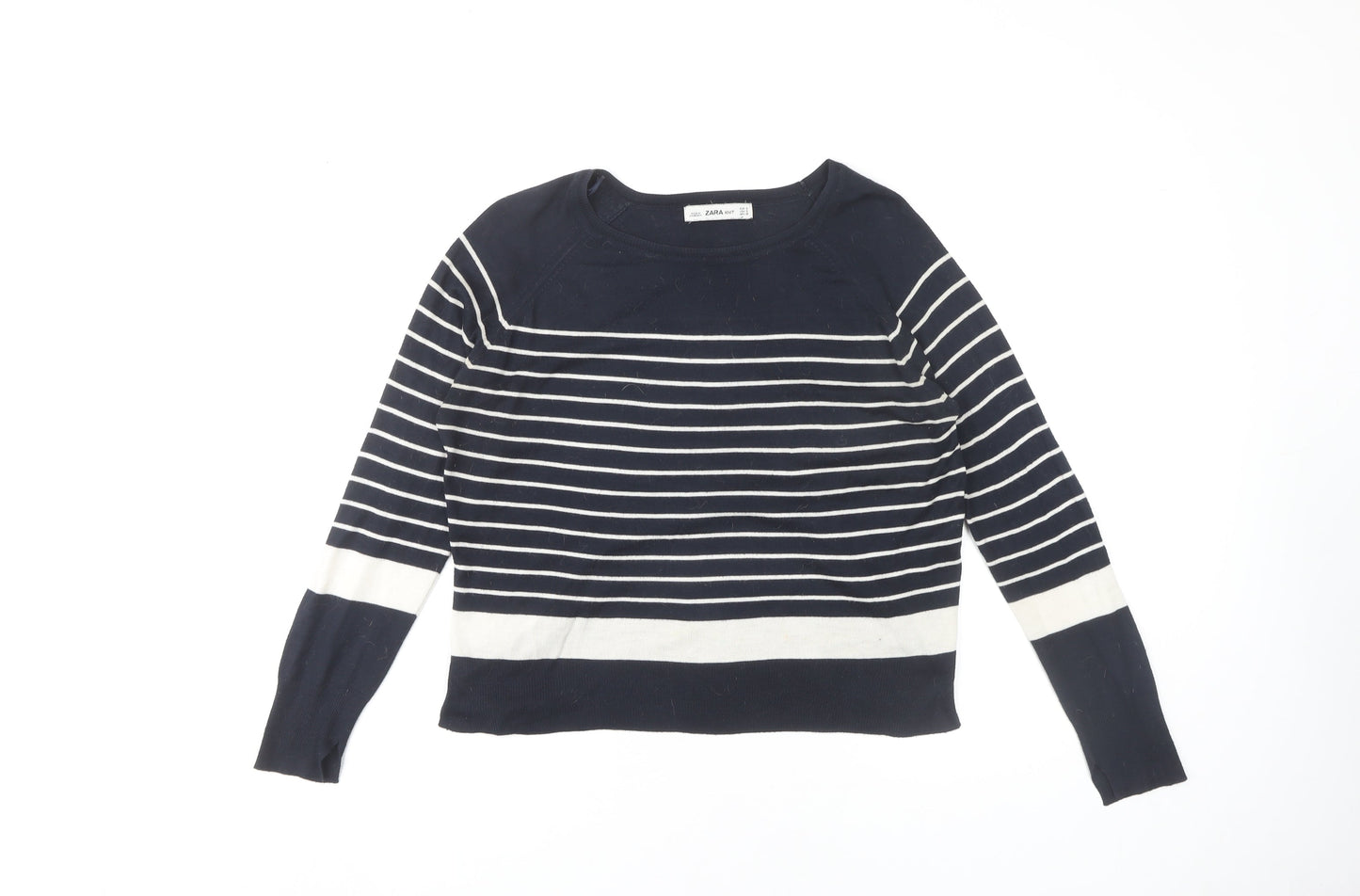 Womens UK Size 8 Zara Blue Pullover Jumper