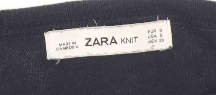 Womens UK Size 8 Zara Blue Pullover Jumper