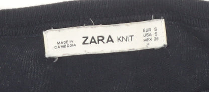 Womens UK Size 8 Zara Blue Pullover Jumper