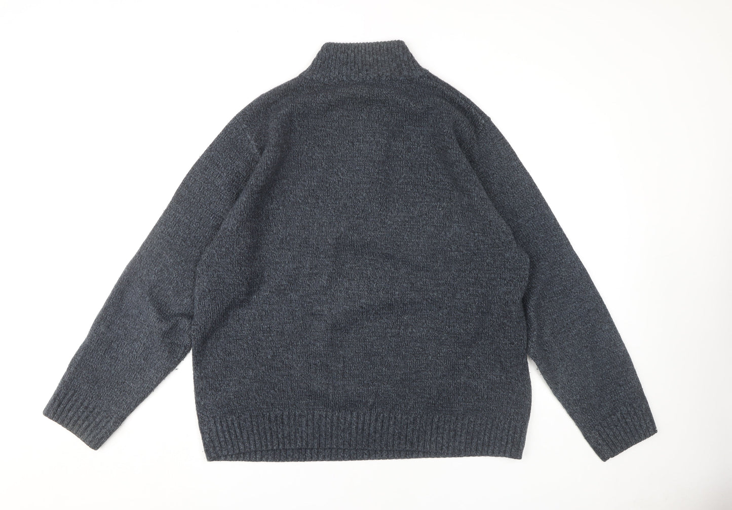 Marks and Spencer Men's XL Grey Henley Jumper