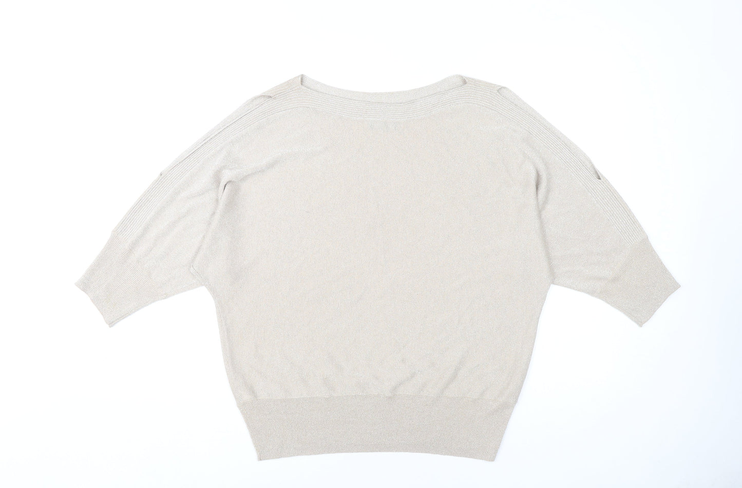 Womens UK Size 14 M&Co Gold Pullover Jumper