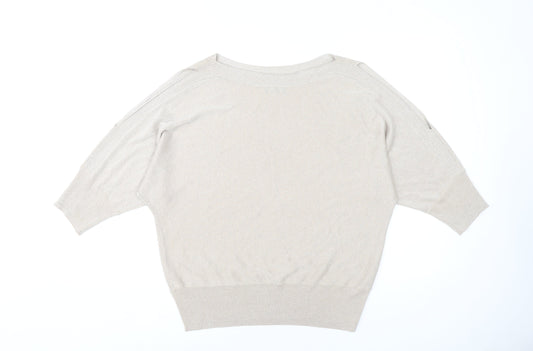 Womens UK Size 14 M&Co Gold Pullover Jumper