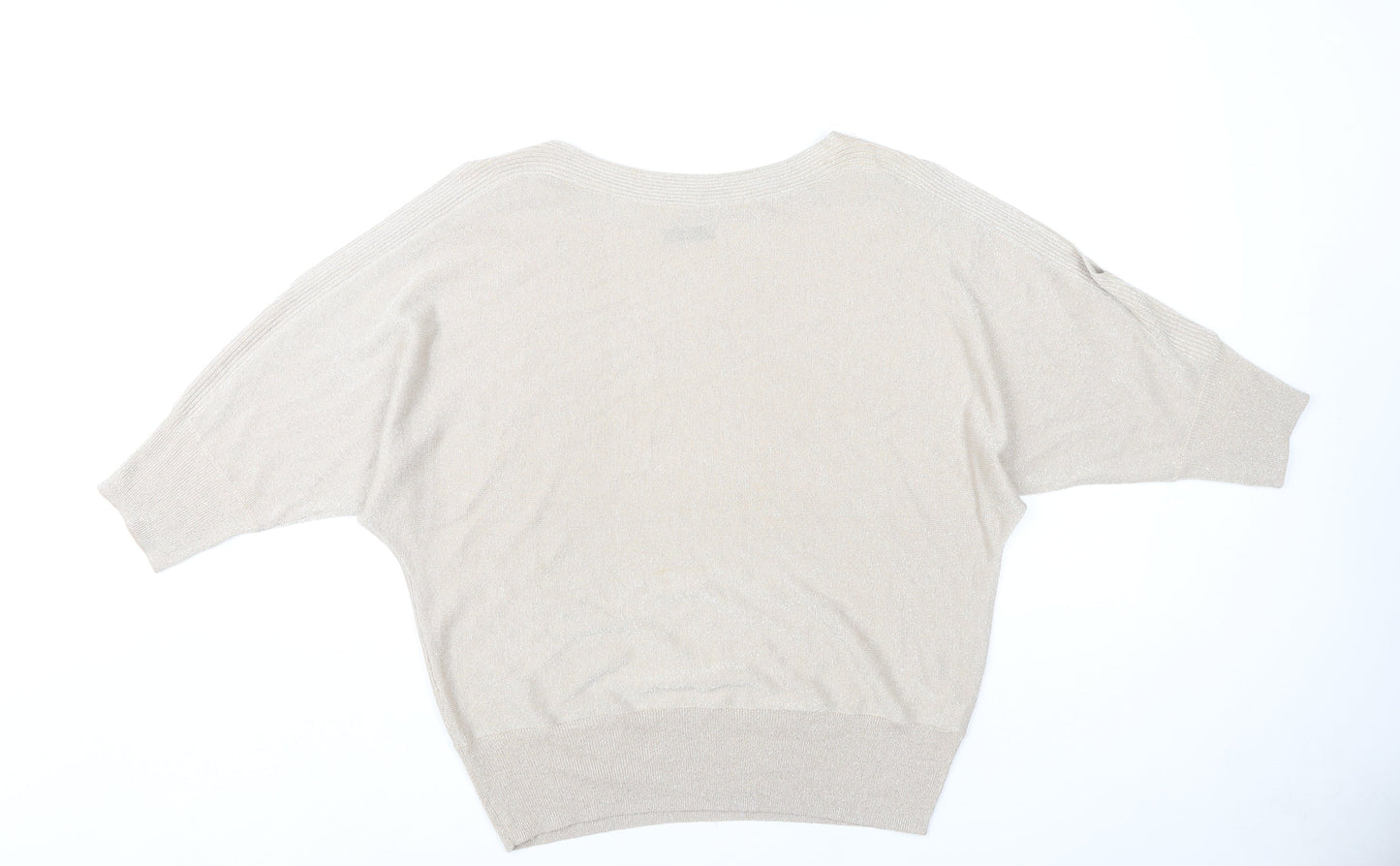 Womens UK Size 14 M&Co Gold Pullover Jumper
