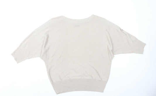 Womens UK Size 14 M&Co Gold Pullover Jumper
