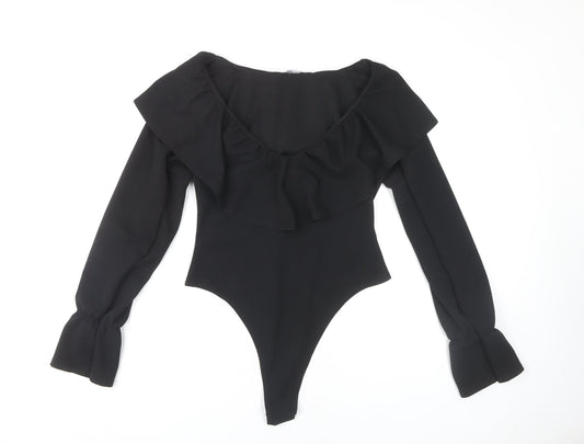 Boohoo Women's Black Off Shoulder Bodysuit Size 14