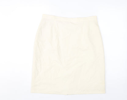 Marks and Spencer Women's Beige Pencil Skirt Size 18
