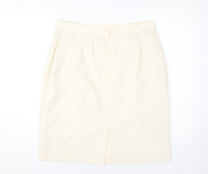 Marks and Spencer Women's Beige Pencil Skirt Size 18