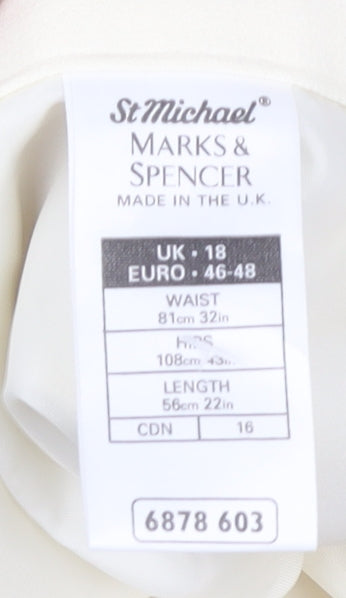 Marks and Spencer Women's Beige Pencil Skirt Size 18