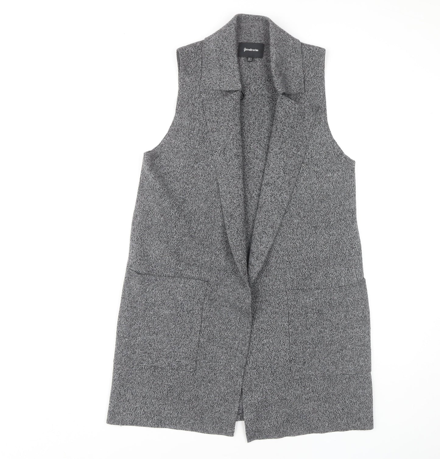 Womens UK Size S Stradivarius Grey Gilet