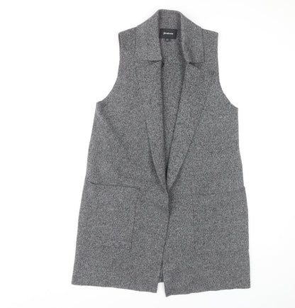 Womens UK Size S Stradivarius Grey Gilet