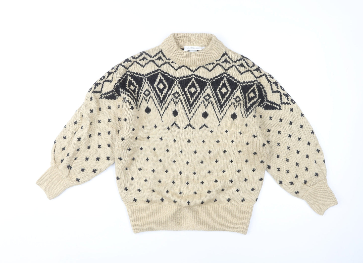 Womens UK Size XS Monki Beige Pullover Jumper