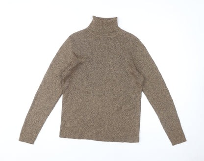 Karen Scott Women's Brown Pullover Jumper, M, High Neck