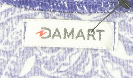 Damart Women's Blue Paisley Jersey Dress Size 12