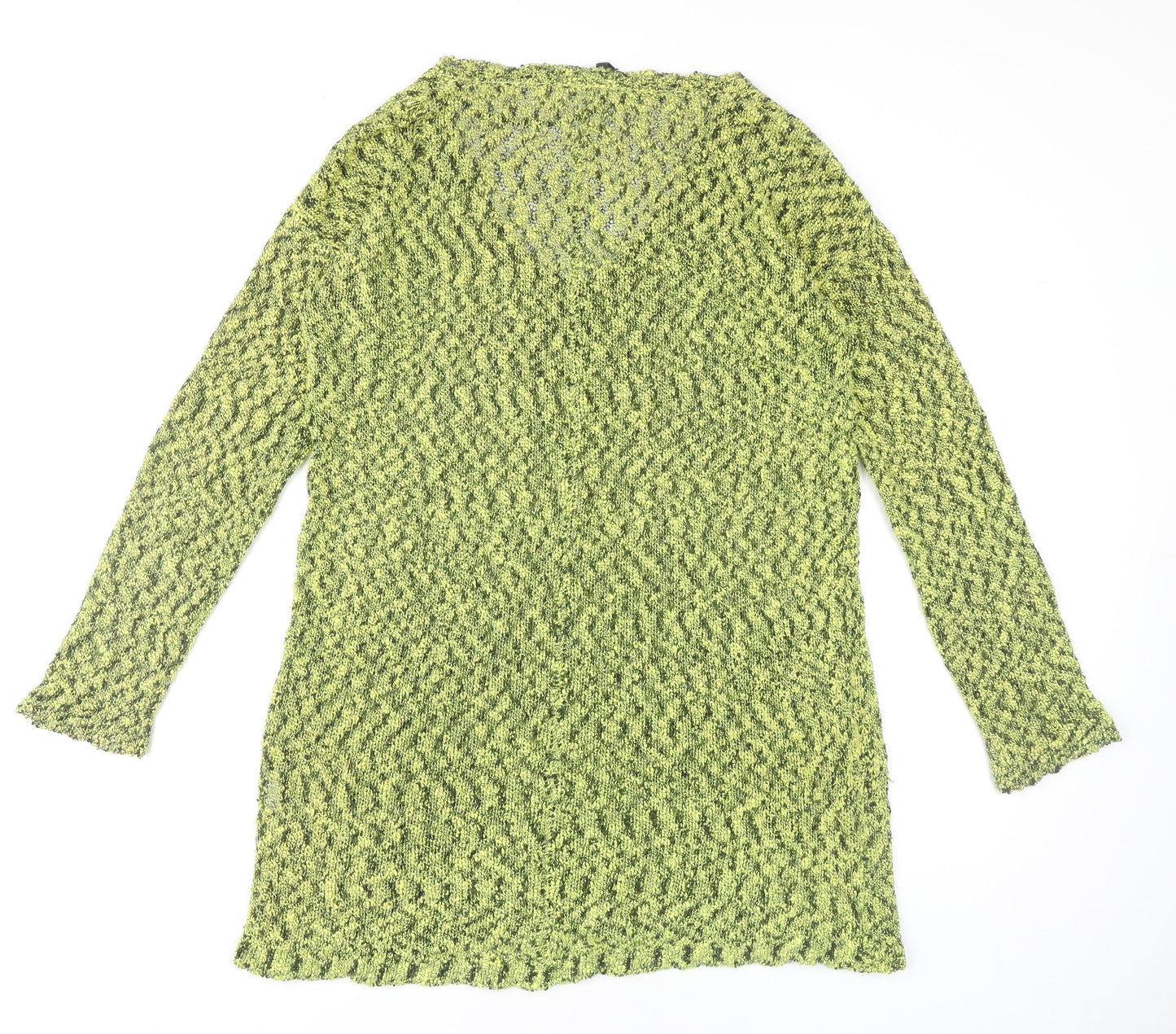Staple Women's Green Open-Knit Pullover Jumper Size 12