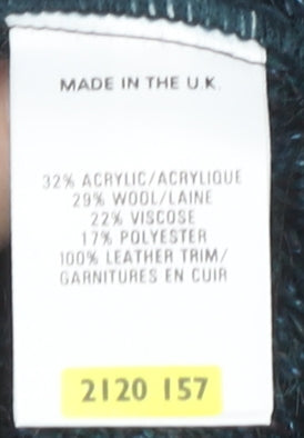 St Michael Men's Blue Check Pullover Jumper L