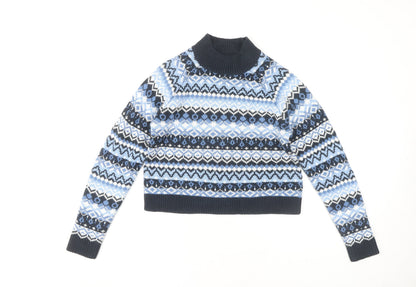 Womens UK Size XS Monki Blue Pullover Jumper