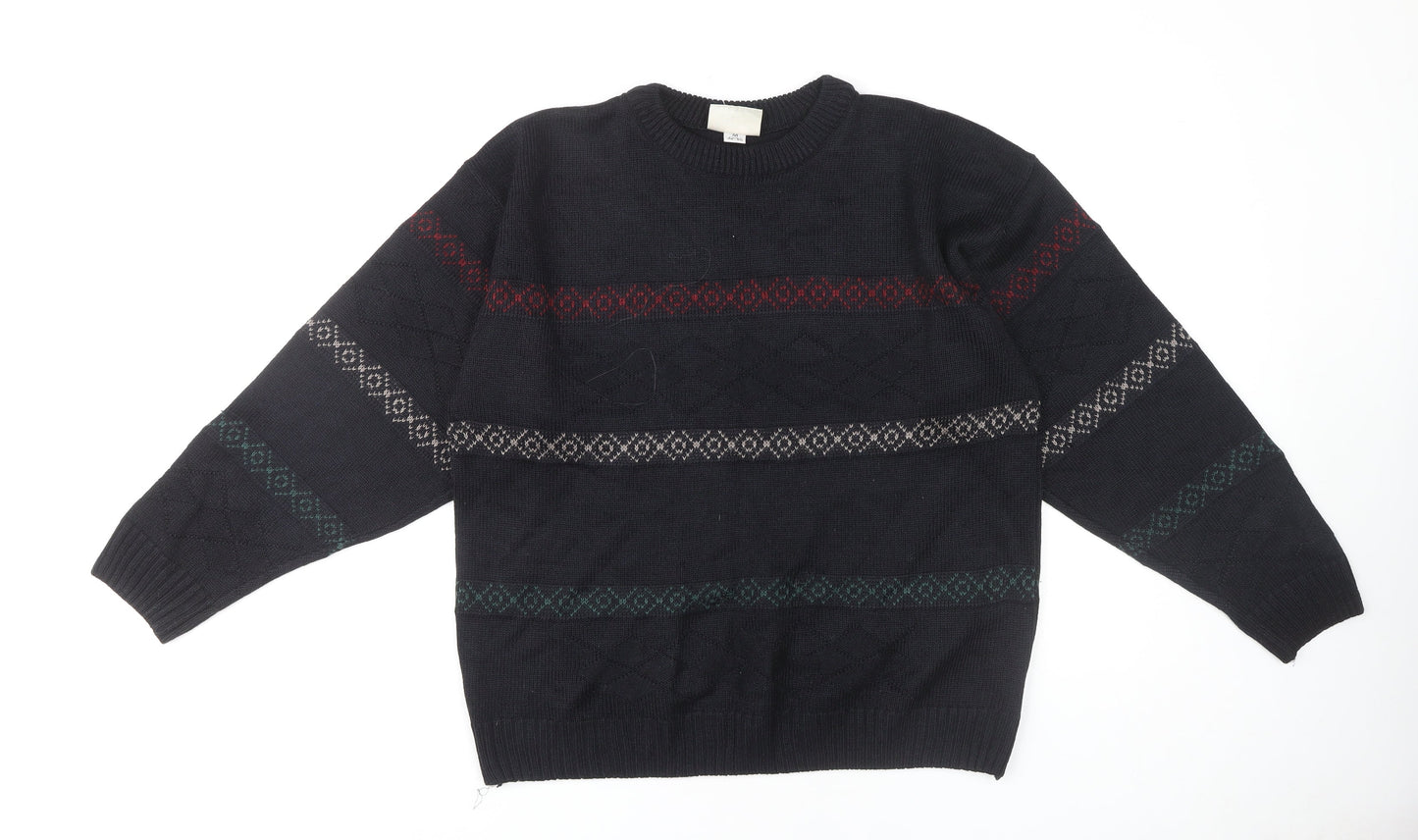 Burton Men's Black Argyle Knit Jumper M