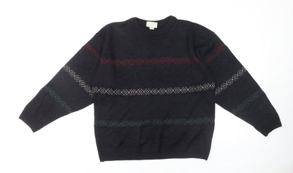 Burton Men's Black Argyle Knit Jumper M