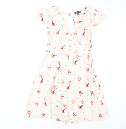 Warehouse Women's Multicoloured Floral Dress, Size 10