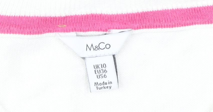 Womens UK Size 10 M&Co Ivory Pullover Jumper