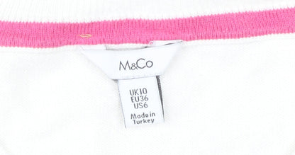 Womens UK Size 10 M&Co Ivory Pullover Jumper