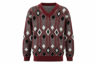 J.T. Beckett Men’s Multicoloured V-Neck Jumper L